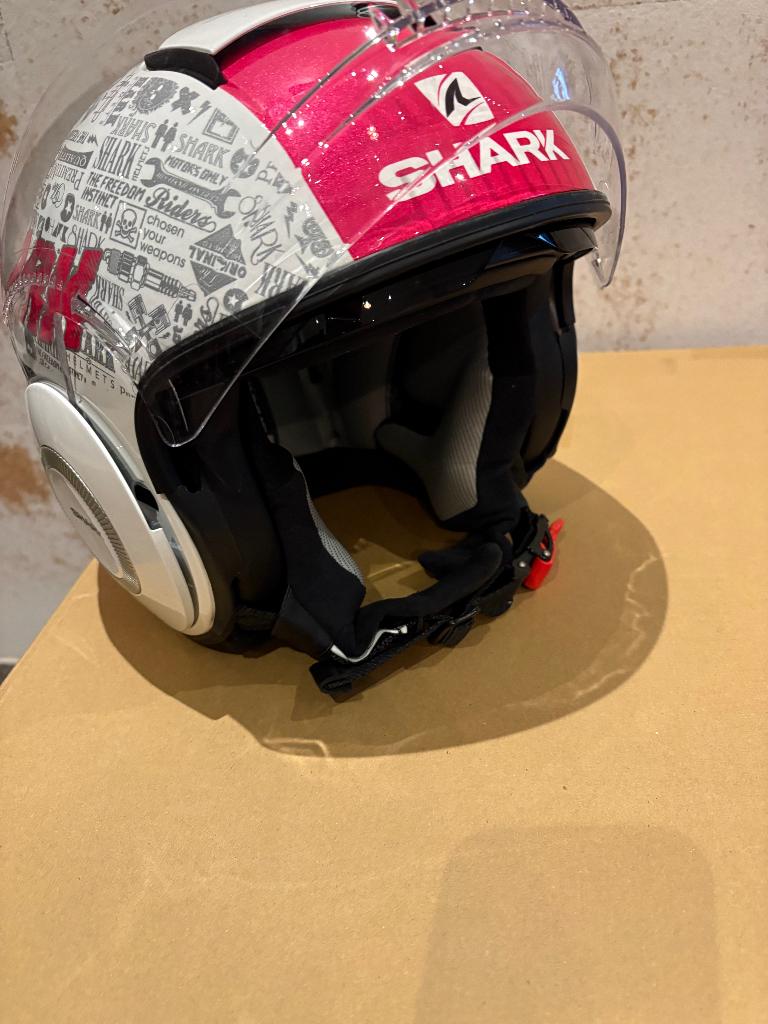 Shark NANO TRIBUTE RM Wit, Motoren, Jethelm, Shark, Ophalen of Verzenden, Nieuw zonder kaartje