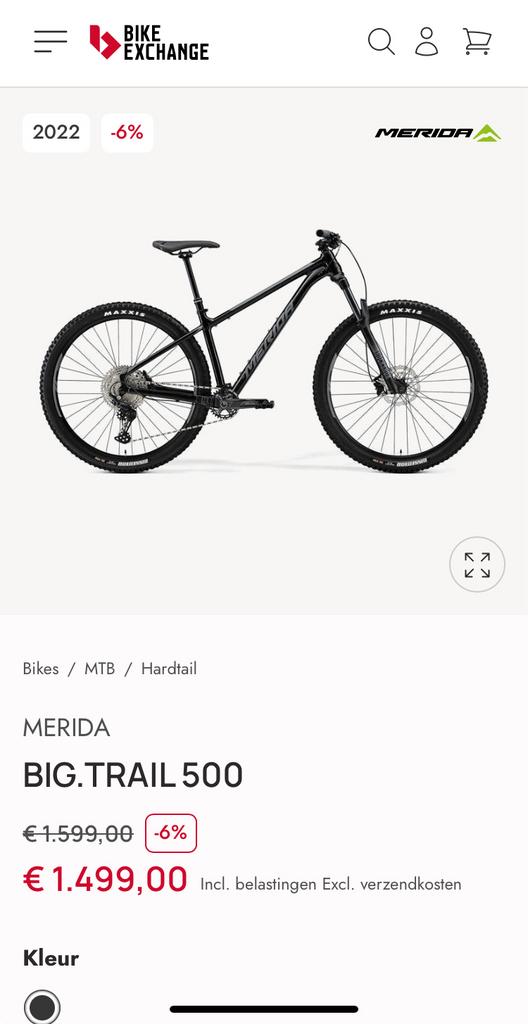 Montenbike Merida, Ophalen, Zo goed als nieuw