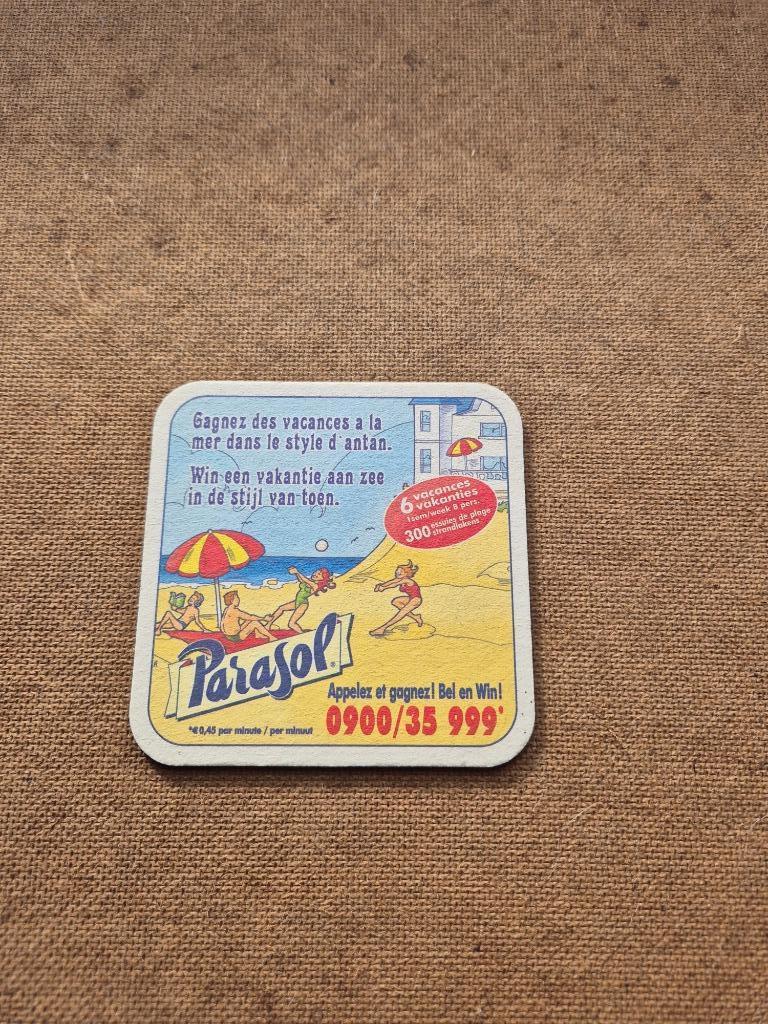 Sous bock Parasol (modèle 5), Collections, Marques de bière, Enlèvement ou Envoi, Utilisé, Sous-bock, Autres marques