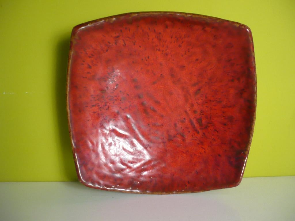 Prachtige grote rode fat lava schaal West-Germany, Enlèvement ou Envoi