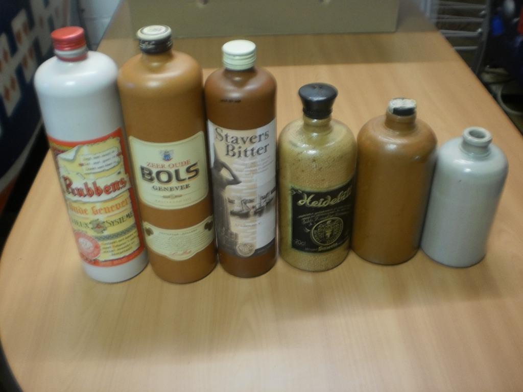 Stenen flessen, kruiken 6 stuks, Antiek en Kunst, Antiek | Keramiek en Aardewerk, Ophalen of Verzenden