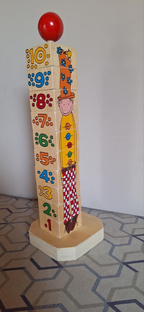 Stapeltoren Janbibejan, Kinderen en Baby's, Speelgoed | Houten speelgoed, Gebruikt, Ophalen of Verzenden