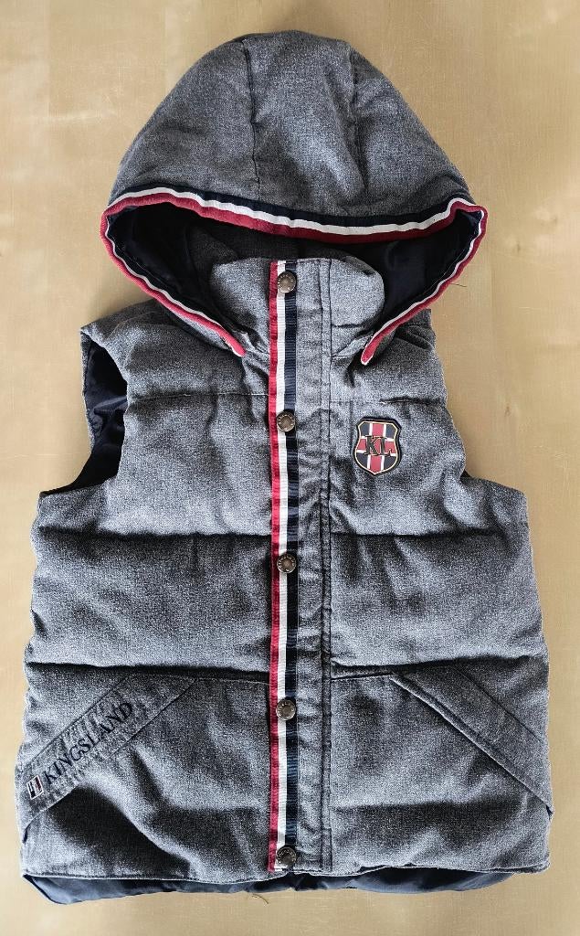 Mooie lichtgrijze bodywarmer Kingsland Equestrian, mt122/128, Ophalen of Verzenden, Zo goed als nieuw, Kingsland Equestrian, Jongen