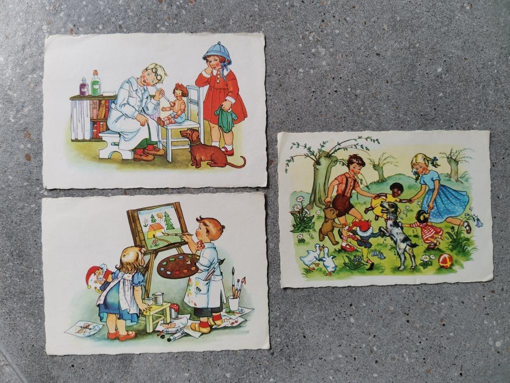 cartes postales anciennes enfants et jouets, chien, docteur, Enlèvement ou Envoi, 1960 à 1980, Affranchie, Enfants