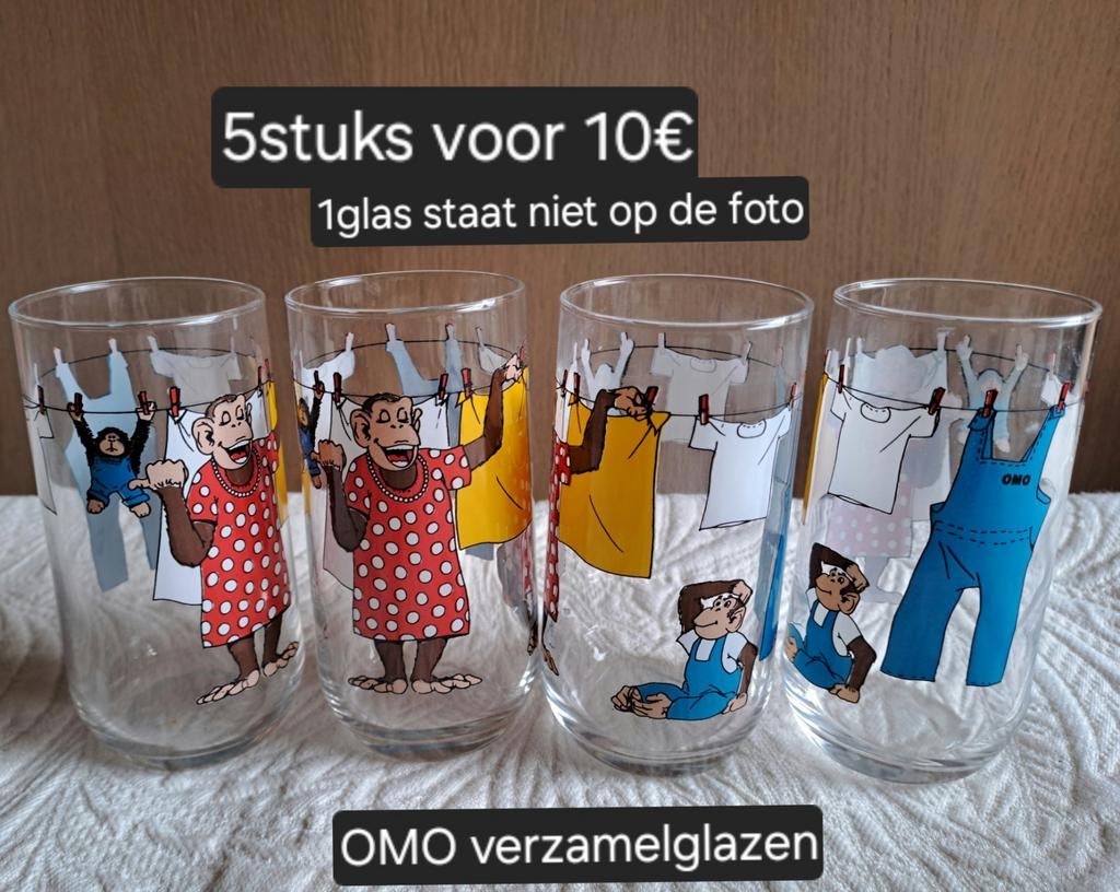 Vintage Omo glazen, Collections, Enlèvement