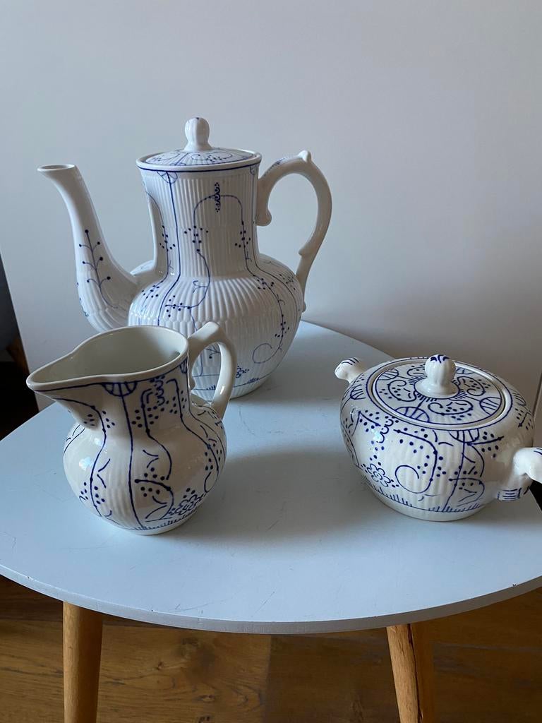 Boch Copenhague  sucrier, cafetiére, pot à lait, Enlèvement ou Envoi