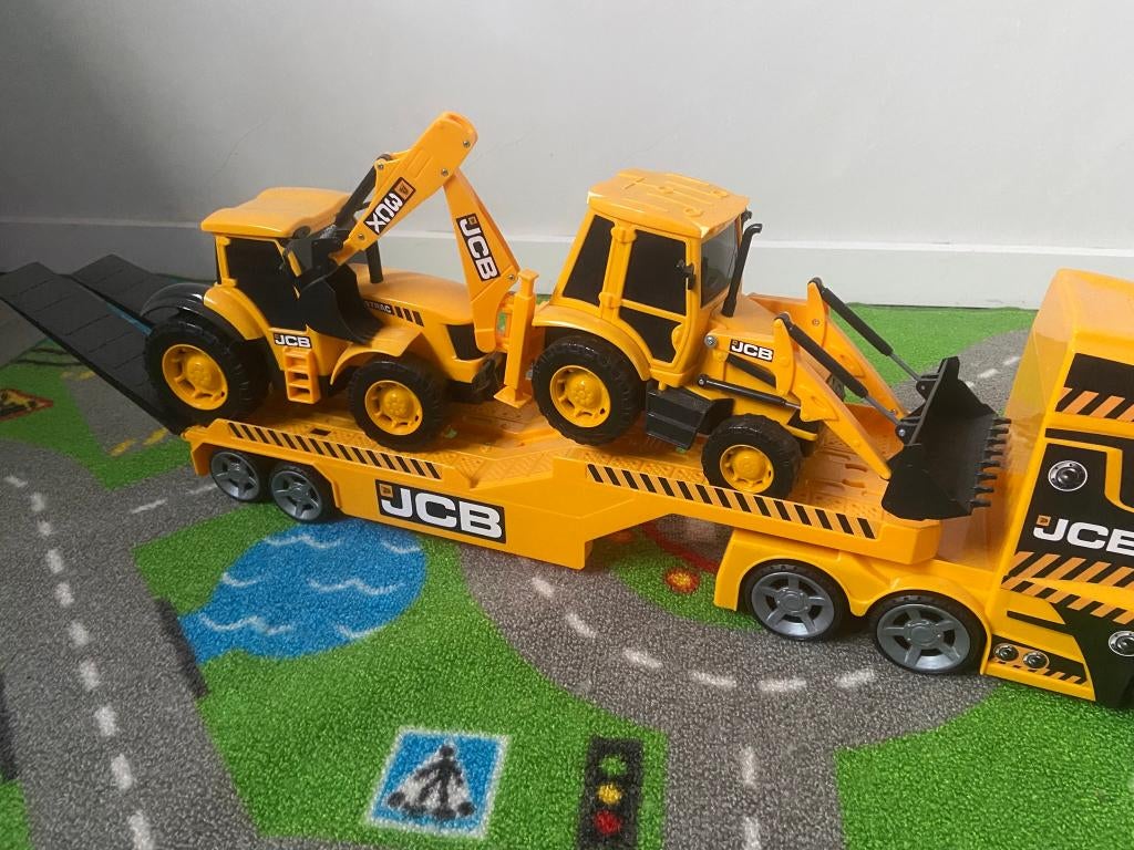 JCB TRANSPORTWAGEN_TRACTOR_GRAAFMACHINE, Kinderen en Baby's, Speelgoed |Speelgoedvoertuigen, Zo goed als nieuw, Ophalen