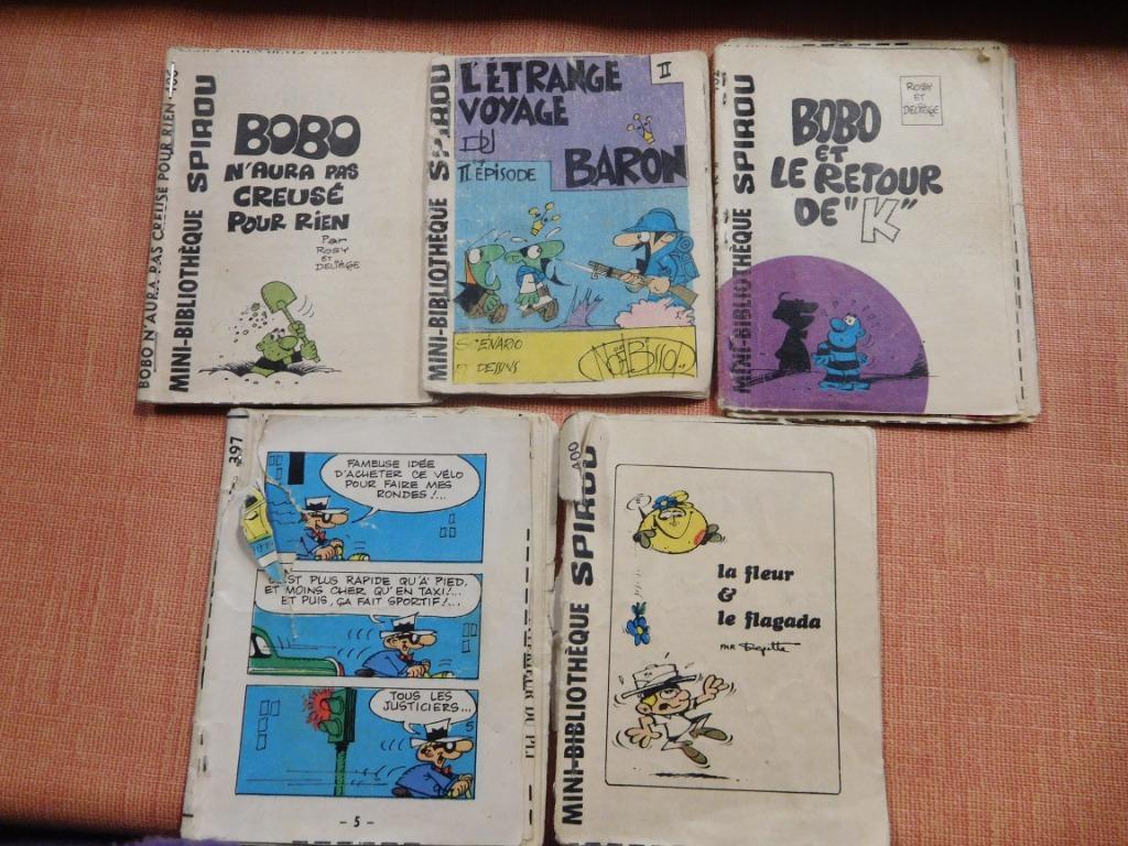 5 BD de la mini-bibliothèque Spirou, Livres, Enlèvement ou Envoi, Utilisé