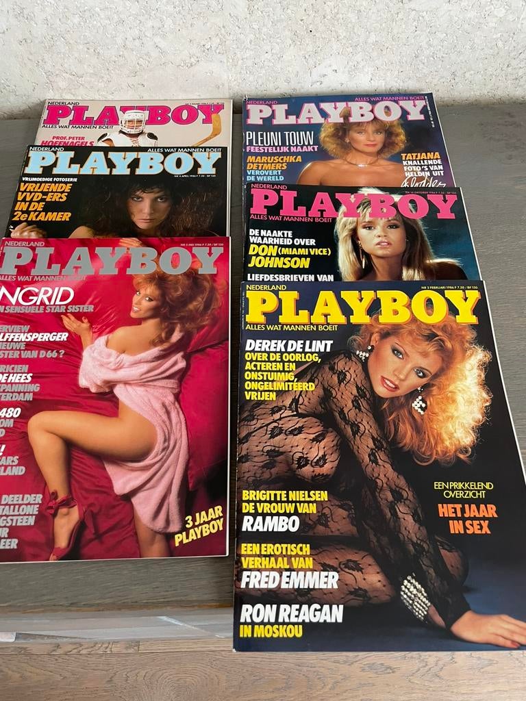 6 Nederlandse Playboy magazines in nieuwe staat aan 10€/stuk, Enlèvement ou Envoi, 1980 à nos jours