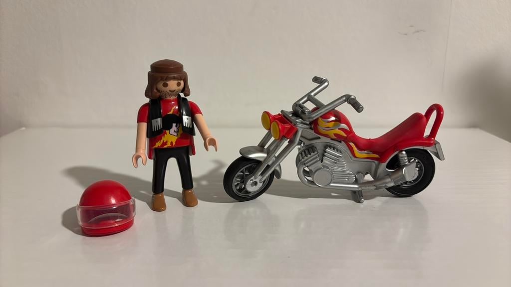 Playmobil moto chopper, Kinderen en Baby's, Speelgoed | Playmobil, Ophalen of Verzenden, Zo goed als nieuw, Complete set