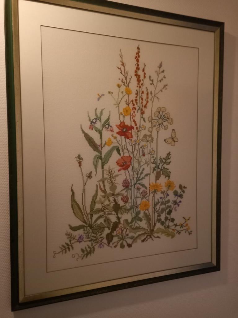 Borduurwerk in kader 80 x 100 cm, Ophalen