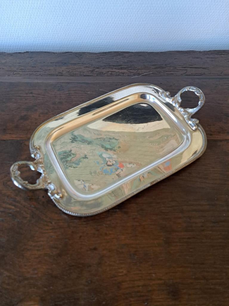 Zilveren plateau, Ophalen, Zo goed als nieuw, Rechthoekig