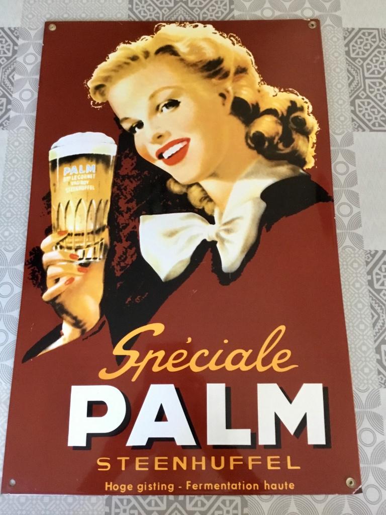 Tôle émaillée spéciale bière Palm steenhuffel  60x38 cm, Collections, Enlèvement ou Envoi, Comme neuf, Autres types
