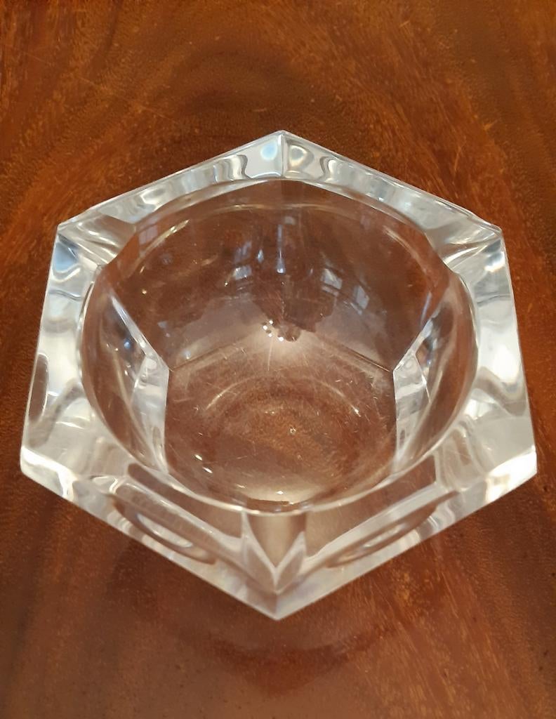 Cristallen asbak Val St Lambert, Ophalen of Verzenden