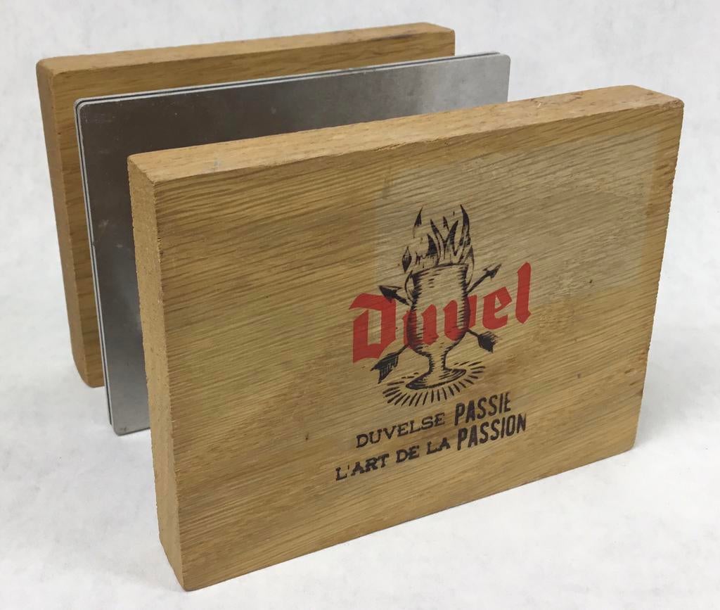 Duvel brouwerij Moortgat bierkaarthouder, Verzamelen, Biermerken, Ophalen of Verzenden, Zo goed als nieuw