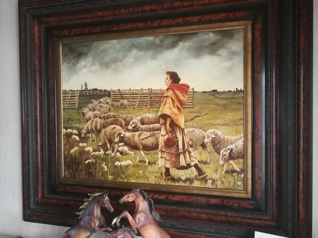 Kunstschilder Gaston Quidousse kooitijd met oorkonde, Antiek en Kunst, Ophalen of Verzenden