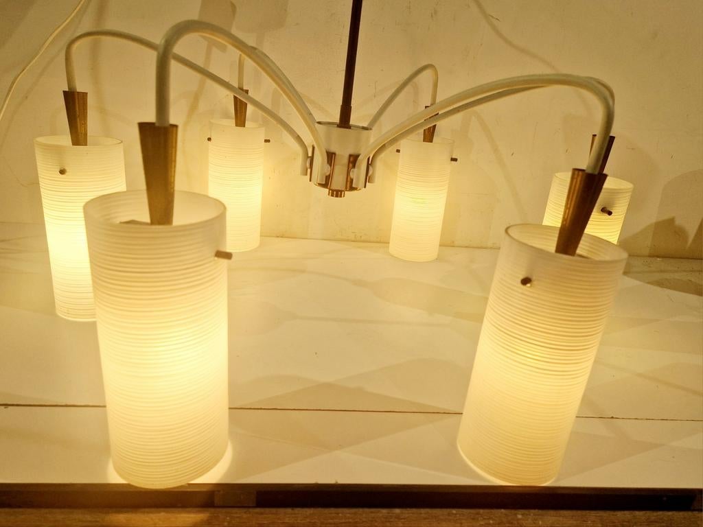 vintage kroonluchter plafondlamp hollywood regency design 50, Antiquités & Art, Antiquités | Éclairage, Enlèvement ou Envoi