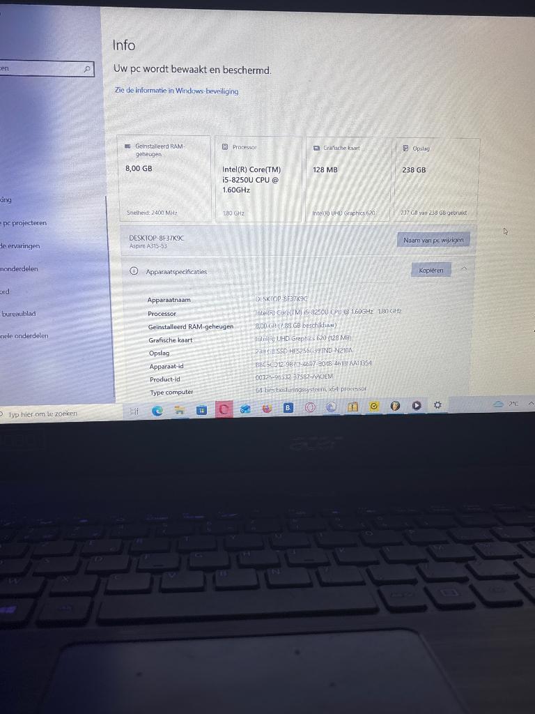 Aspire Acer, Informatique & Logiciels, Ordinateurs de bureau, 8 GB, Comme neuf, Enlèvement, Gaming