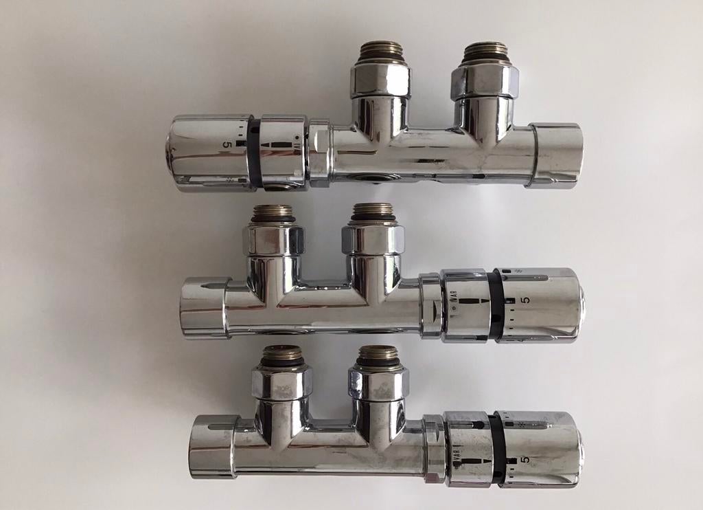 2 Vannes Thermostatiques IVAR chrome, Comme neuf