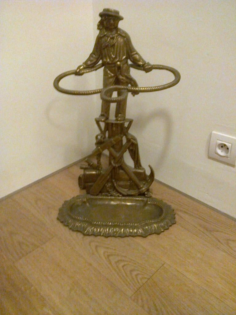 Zeldzame vintage bronzen paraplubak, Antiek en Kunst, Ophalen, Brons