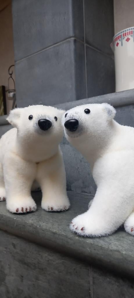 2 ijsbeerfiguren voor Kerstdecoratie, Diversen, Kerst, Ophalen of Verzenden, Zo goed als nieuw