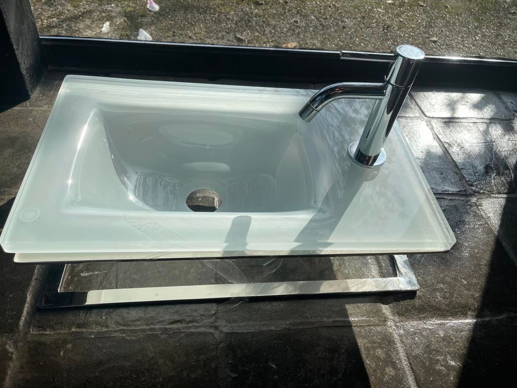 Kleine wastafel, Ophalen, Nieuw, Glas, Wastafel