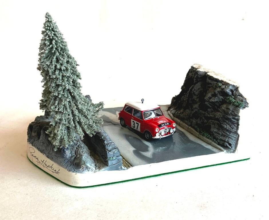 Mini Monte Carlo Paddy Hopkirk diorama “ Col du Turini “., Ophalen of Verzenden, Zo goed als nieuw, Auto, Overige merken