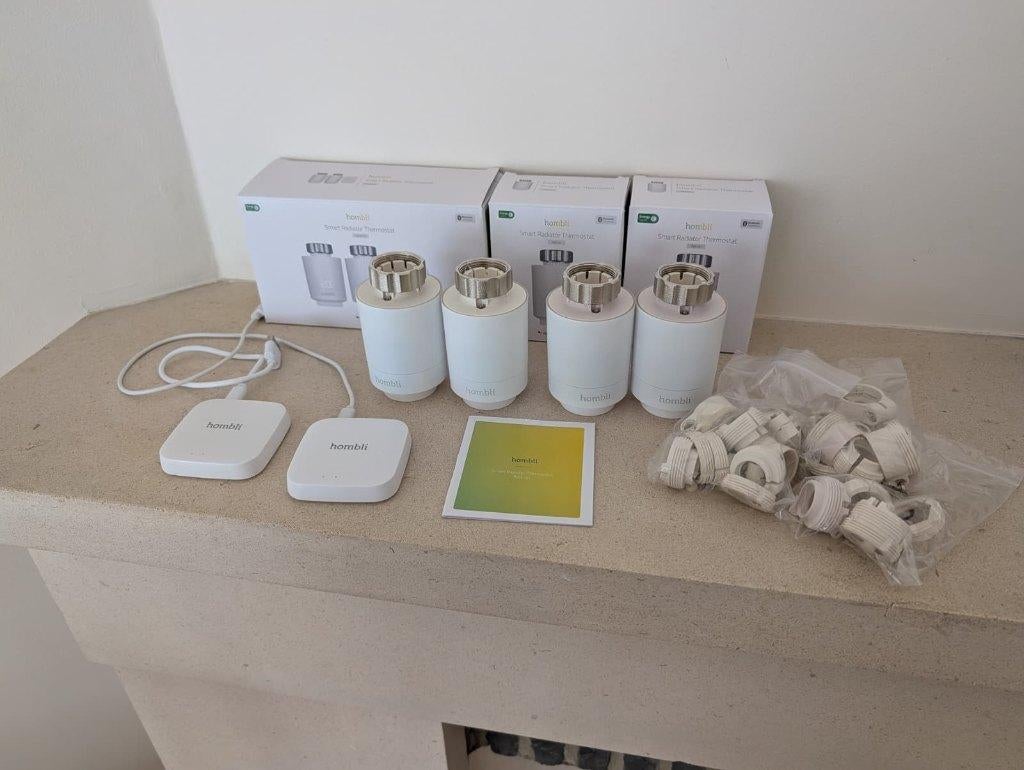 Kit 4 thermostats intelligents Hombli – radiateurs, Enlèvement, Utilisé, Thermostat
