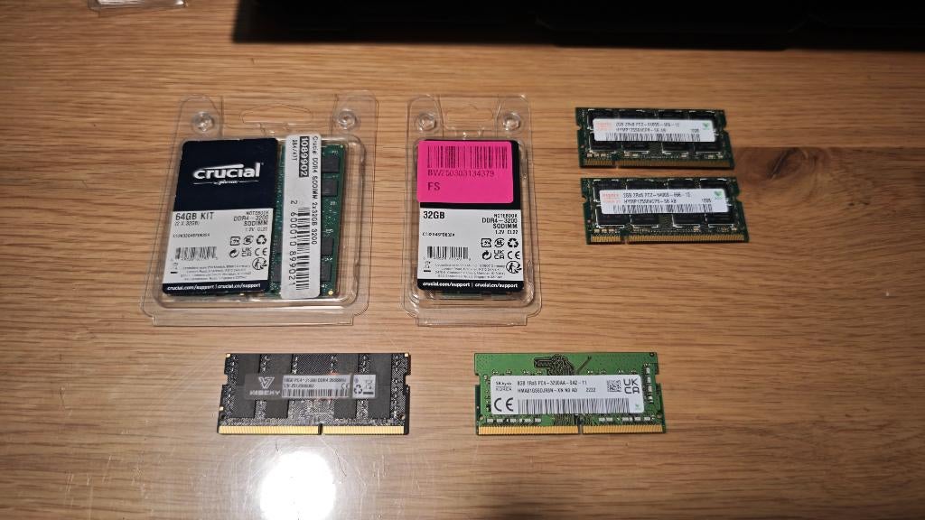 RAM DDR4 pour portable 2666 MHz 8 Go 16 Go 32 Go 3200 MHz, Informatique & Logiciels, Mémoire RAM, DDR4, Comme neuf, Enlèvement