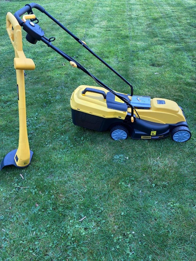 Powerplus Elektrische grasmaaier & kantensnijder, Ophalen, Cirkelmaaier, Elektrische grasmaaier, Opvangbak