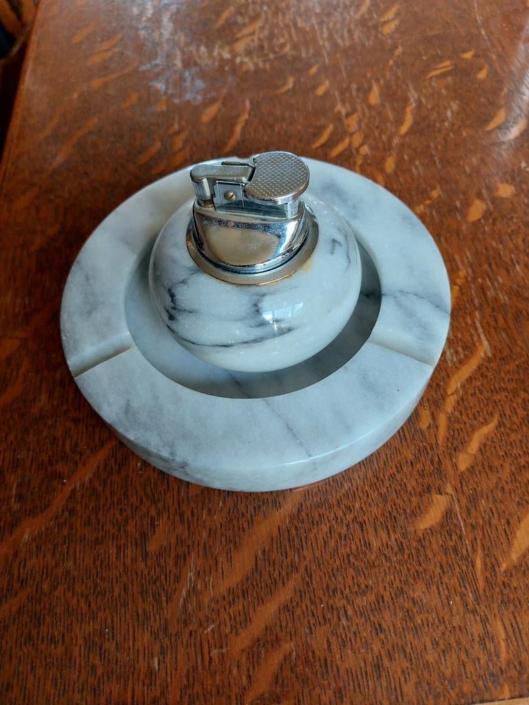 Marmeren asbak met aansteker, Antiek en Kunst, Ophalen