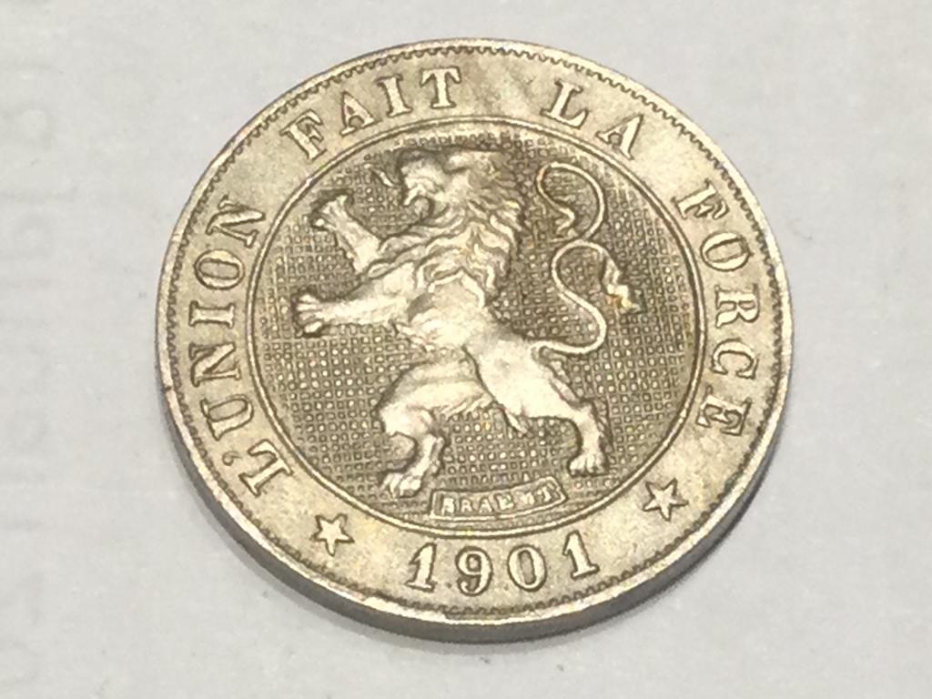 België 5 centimes 1901 Frans prachtig, Postzegels en Munten, Munten | België, Ophalen of Verzenden