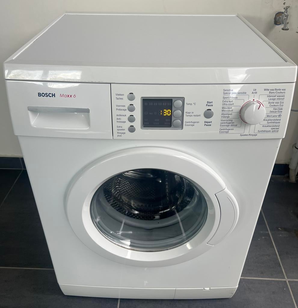 Machine à laver Bosch Maxx 6 à vendre, Electroménager, Lave-linge, 1200 à 1600 tours, 6 à 8 kg, Classe énergétique A ou plus économe