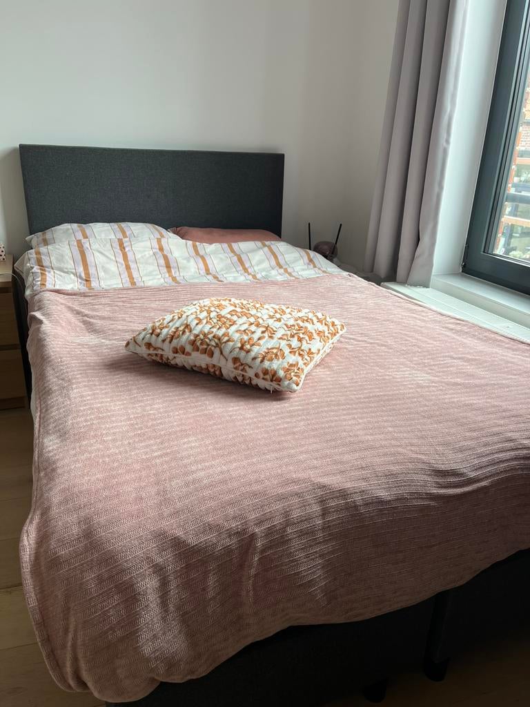 Boxspring 120 cm, Ophalen, Zo goed als nieuw, 120 cm