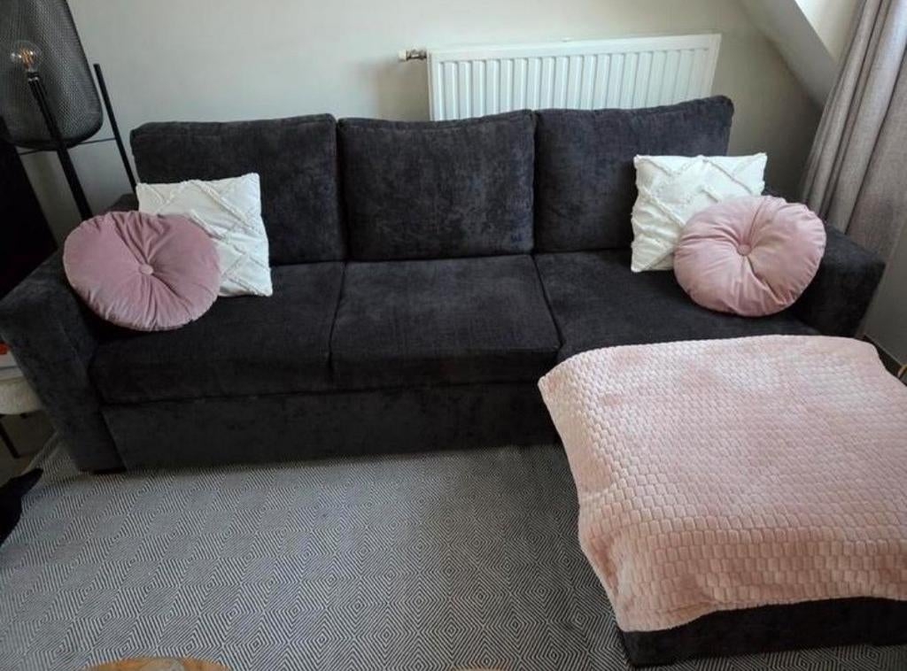 Slaapbank met opbergruimte (236x162), Ophalen, Gebruikt, Stof