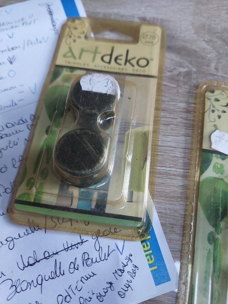 Paire d'embouts de Tringle Neuf, Neuf, Enlèvement ou Envoi, Moins de 100 cm, Blanc