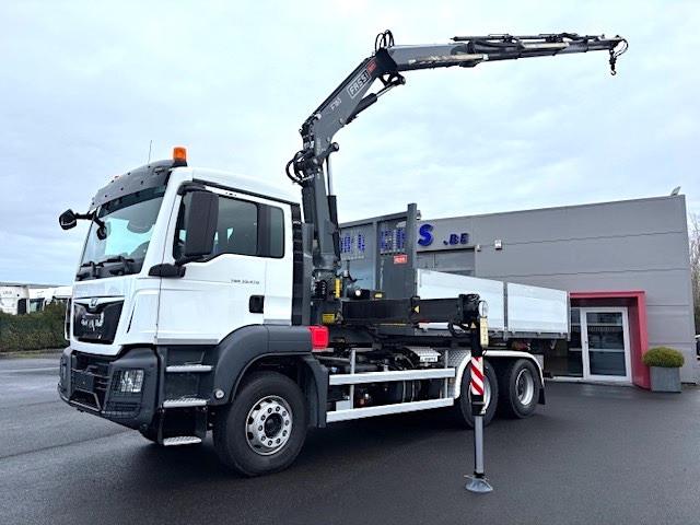 MAN TGS 33.470BL-6X4-HAAKARM+KRAANCONTAINER, Auto's, Vrachtwagens, Automaat, Euro 6, MAN, Bedrijf