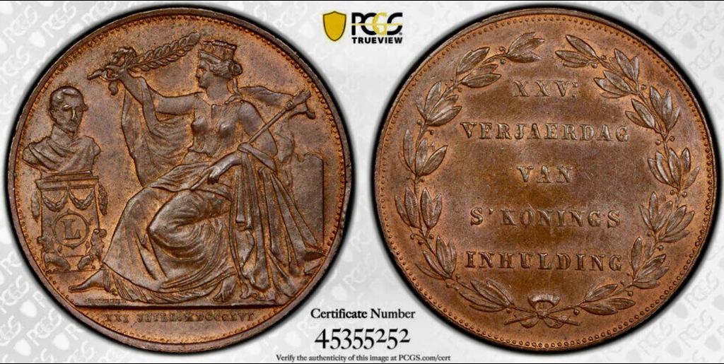 Belgium 5 Cents Module 1856 Vlaams Koper , MS64 Toppop!!, Verzenden, Overig, Losse munt