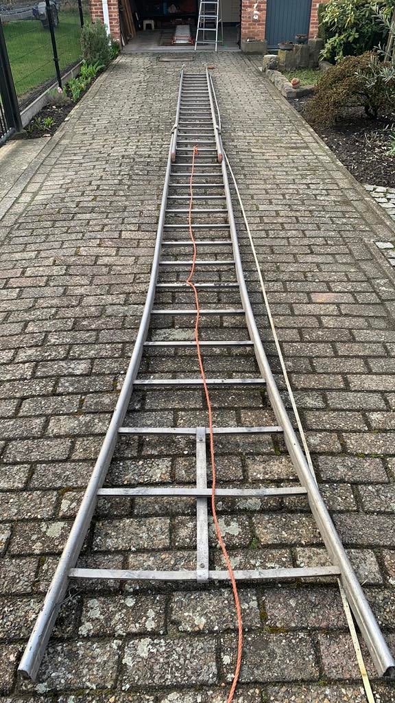 Zware degelijke aluminium lader, Doe-het-zelf en Bouw, Ladders en Trappen, Ophalen, Zo goed als nieuw