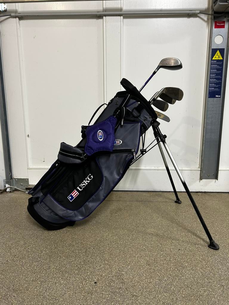 Sac de golf US Kids Golf avec clubs – junior, Enlèvement, Comme neuf, Sac