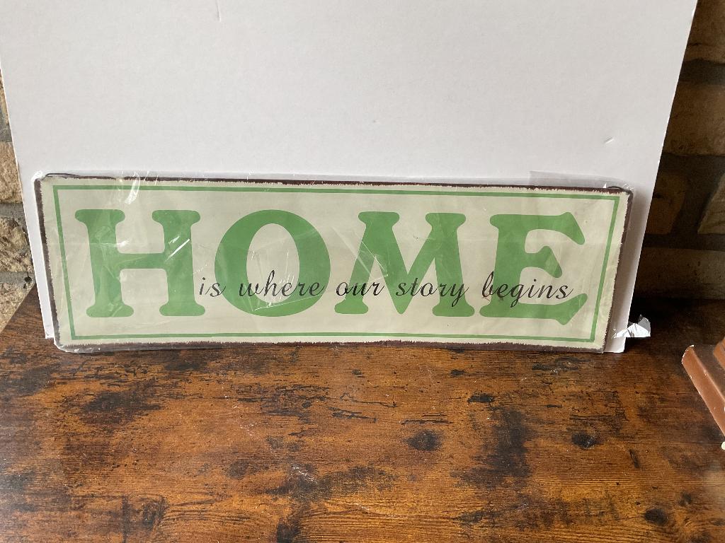 ijzeren bord , zeer mooie tekst, mooi buiten onder oversteek, Ophalen of Verzenden