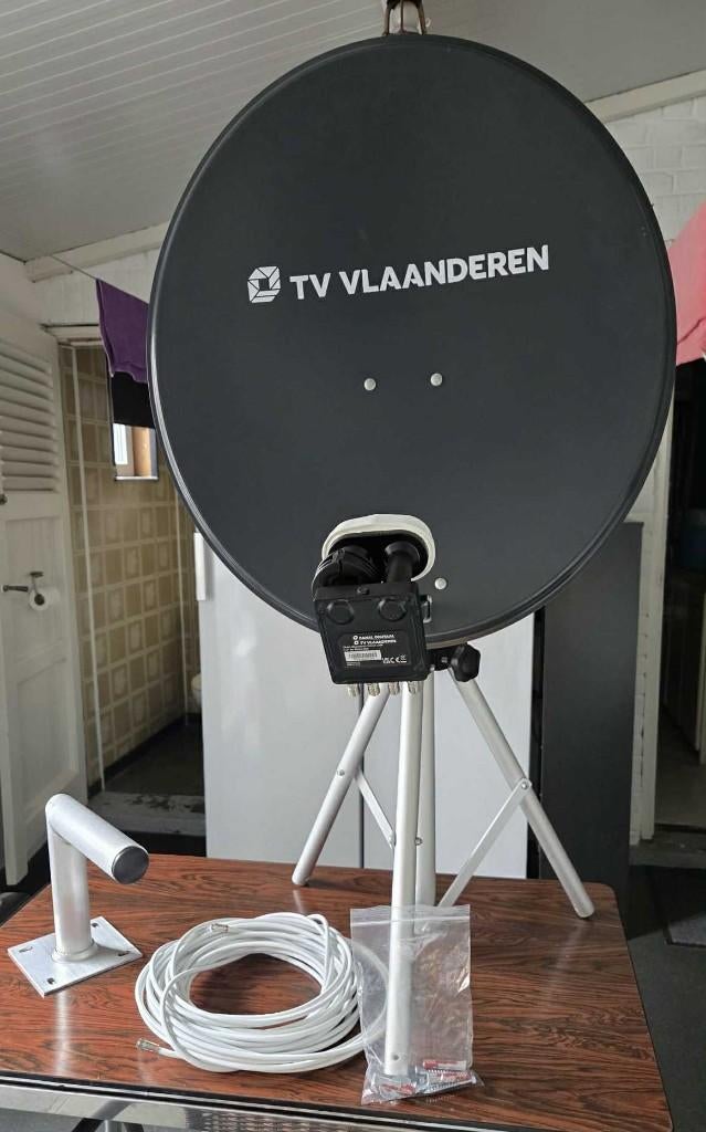 TV Vlaanderen schotelantenne set met staande, Ophalen, Nieuw, (Schotel)antenne