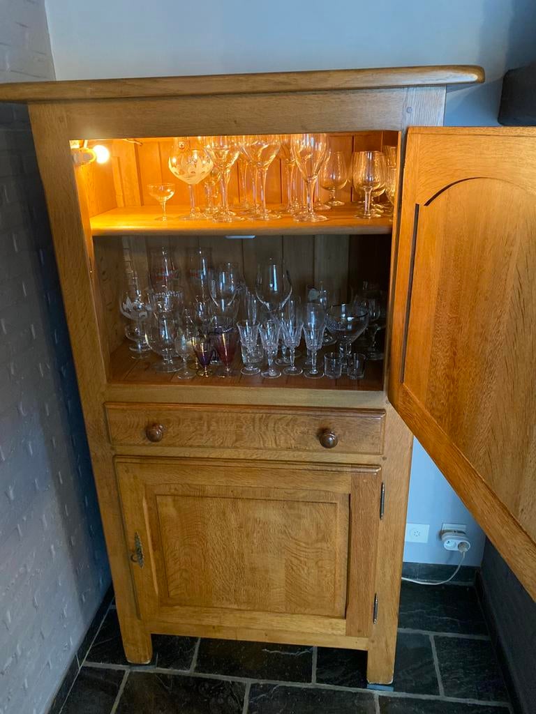 Antieke barkast, Huis en Inrichting, Ophalen, Gebruikt, 5 laden of meer, Eikenhout