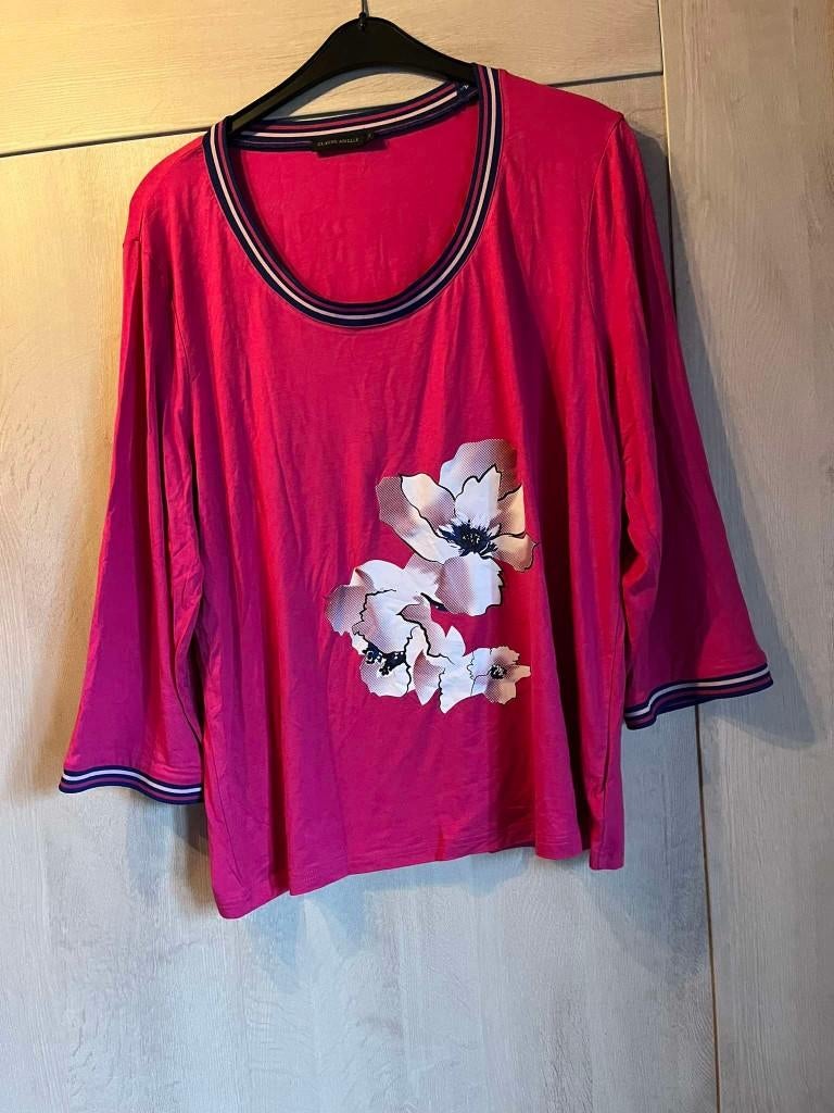 truitje stretch roze claude arielle 50, E5-mode, Roze, Gedragen, Shirt of Top