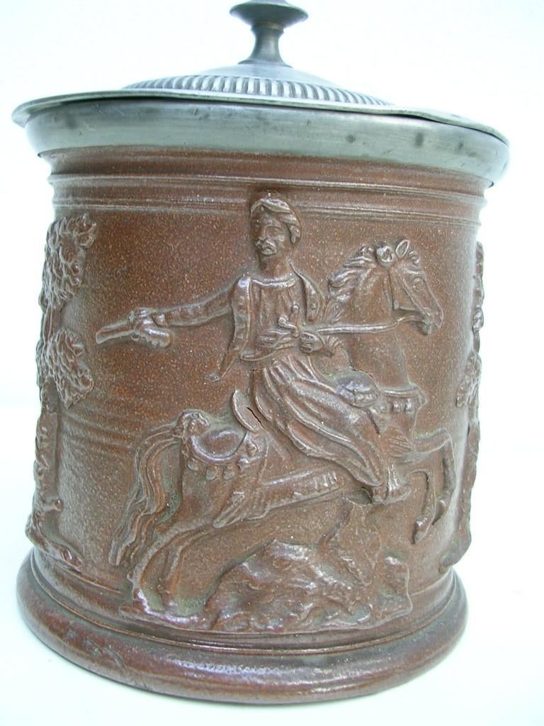19e eeuwse Franse Tabakspot Tabak Pot tinnen deksel Ziegler?, Ophalen of Verzenden