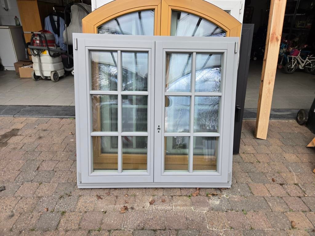 Raam hout grijs 1190 x 1150, 75 tot 150 cm, Raamkozijn, Nieuw, Ophalen of Verzenden