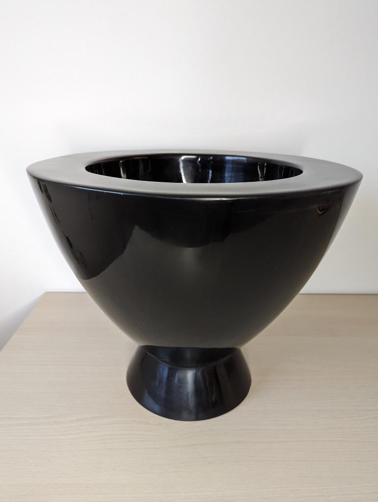 Grote zwarte vaas - geschikt voor binnen & buiten, Ophalen of Verzenden