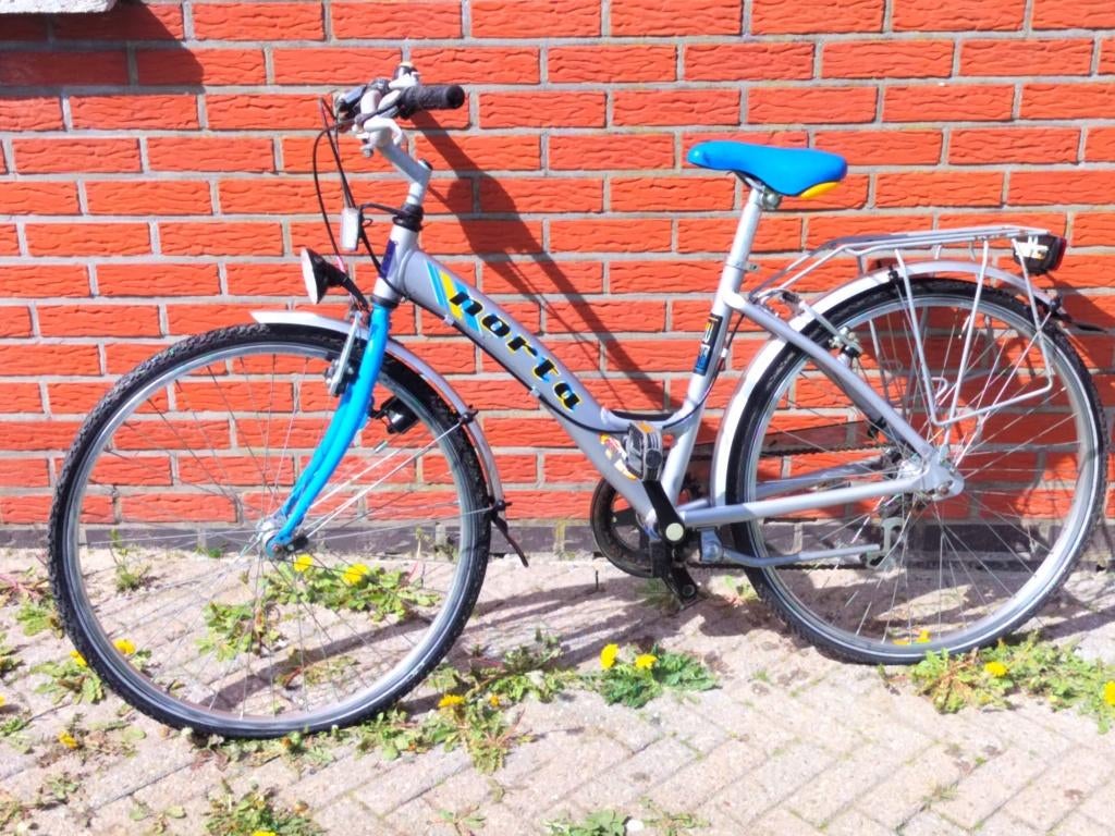 Tienerfiets meisje, Fietsen en Brommers, Ophalen, 22 inch, Gebruikt, Versnellingen