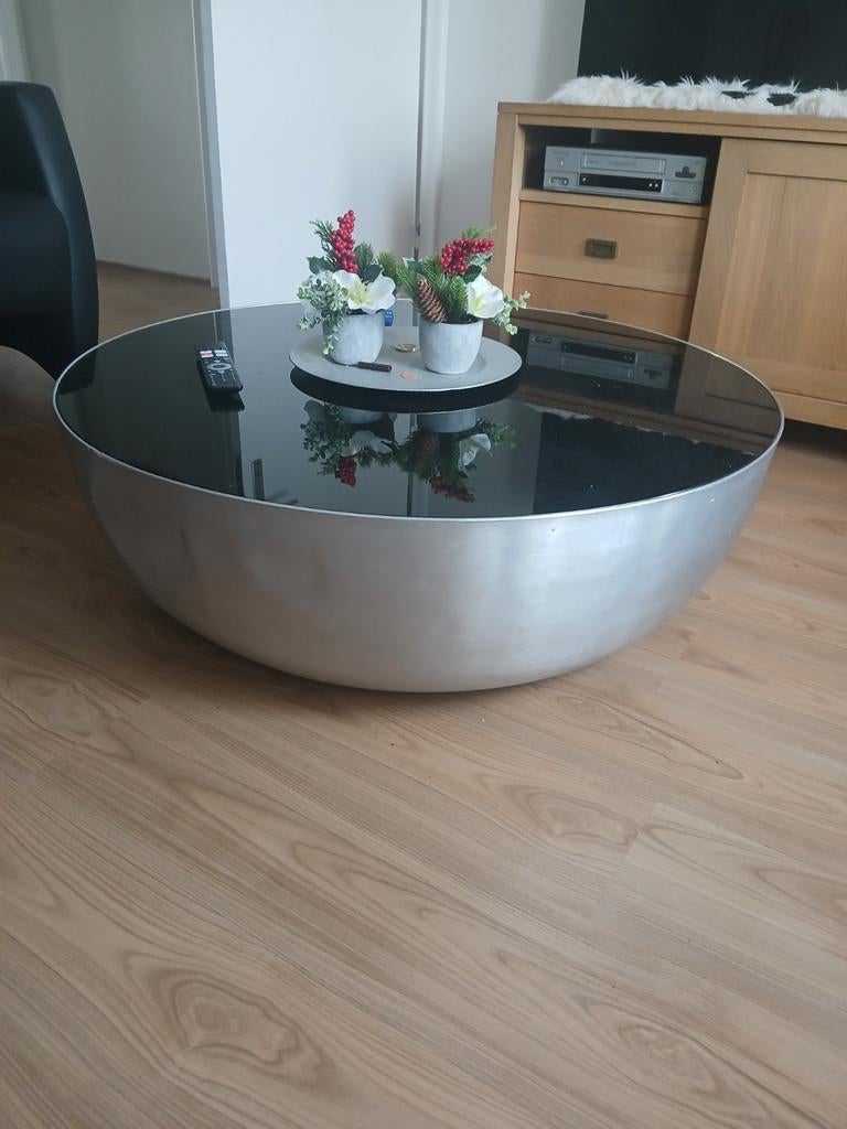 Grote salon tafel, Ophalen, Glas