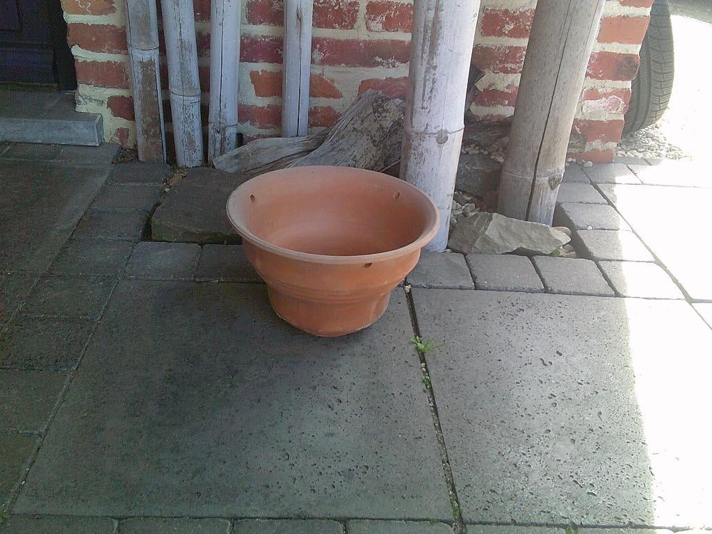 terracotta hangpot, Tuin en Terras, Ophalen, Zo goed als nieuw, Terracotta